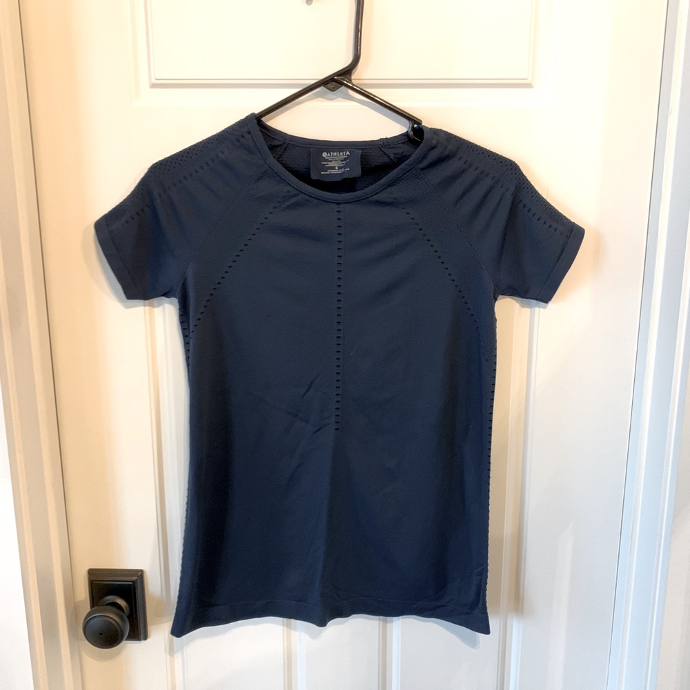 Athleta Navy Short Sleeve Tee